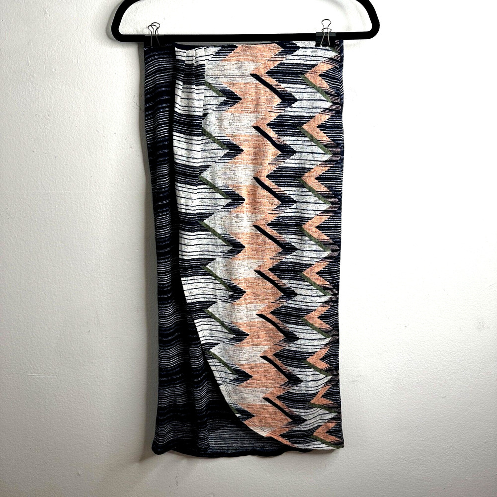 Anthropologie Maeve Plata Aztec Stripes Knit Midi Blue White & Peach XS - Picture 2 of 13
